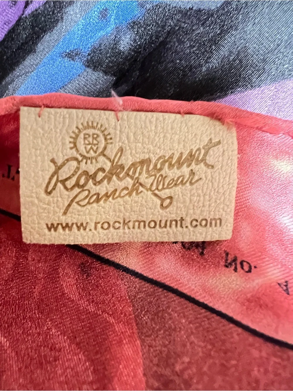 Vintage Rockmount Ranch Wear  Carrie Fell 100% Silk Western Cowboy Horse Scarf